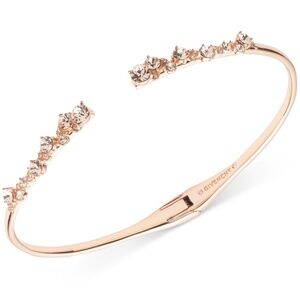 Authentic Givenchy Rose Gold Bracelet Stone Scatter Cluster Cuff Bangle
